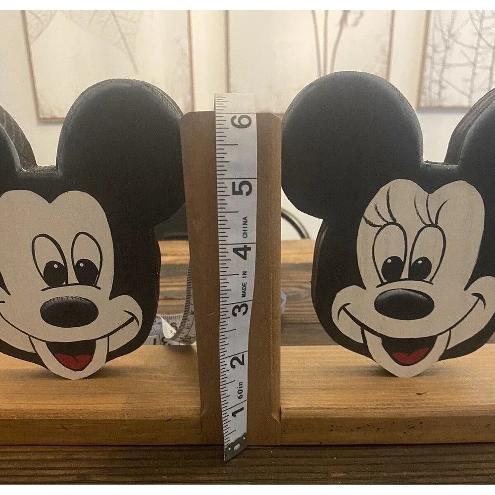 Disney‎ Mickey and Minnie Mouse Wooden Bookends